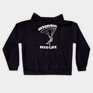 Skydiving into Life Kids Hoodie